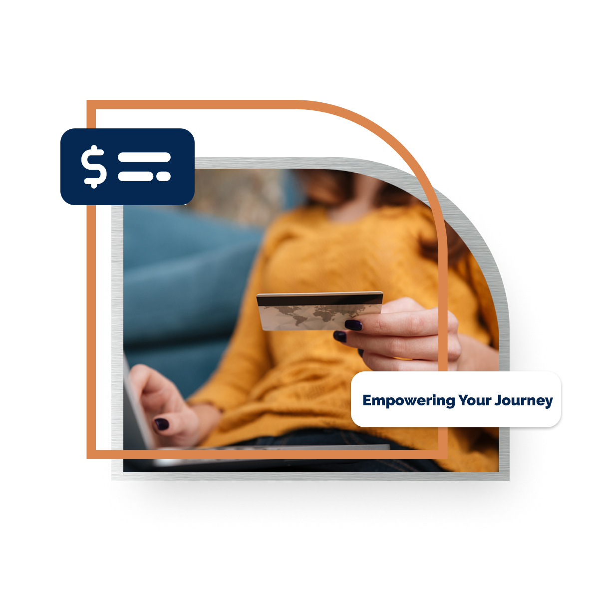 Woman on Computer With A Credit Card