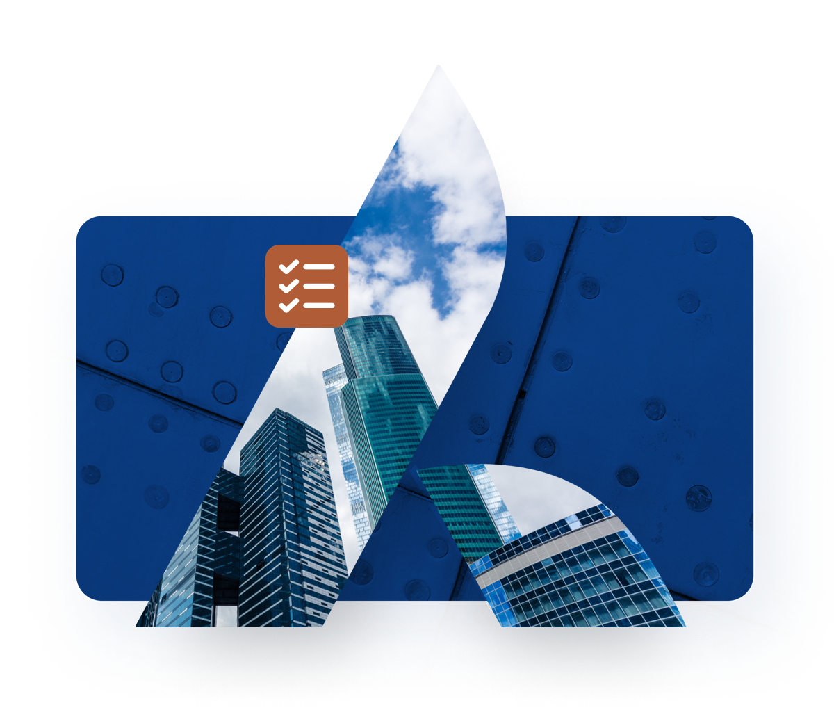 Business buildings and skyline.